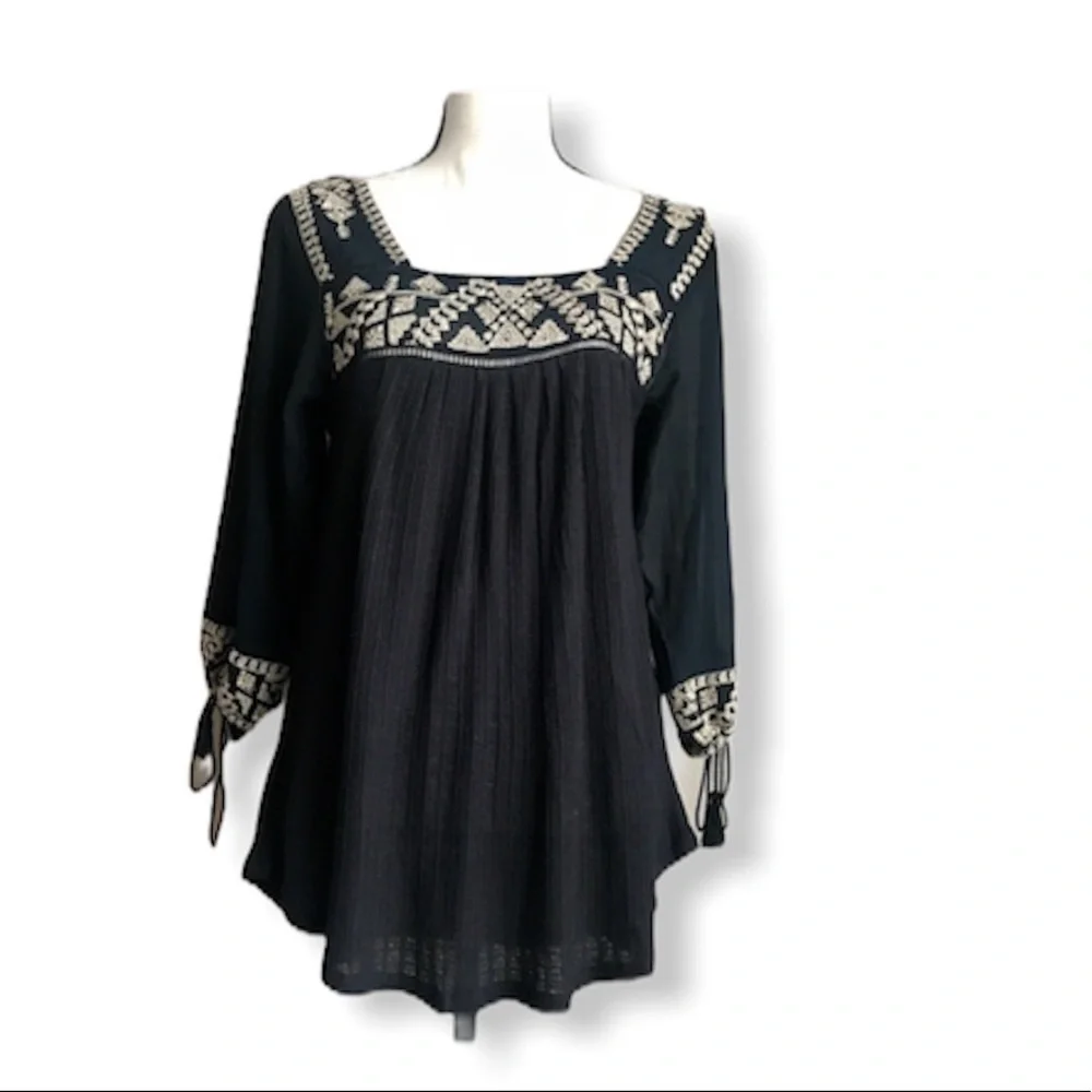 [Lucky Brand] Boho Black Shirt